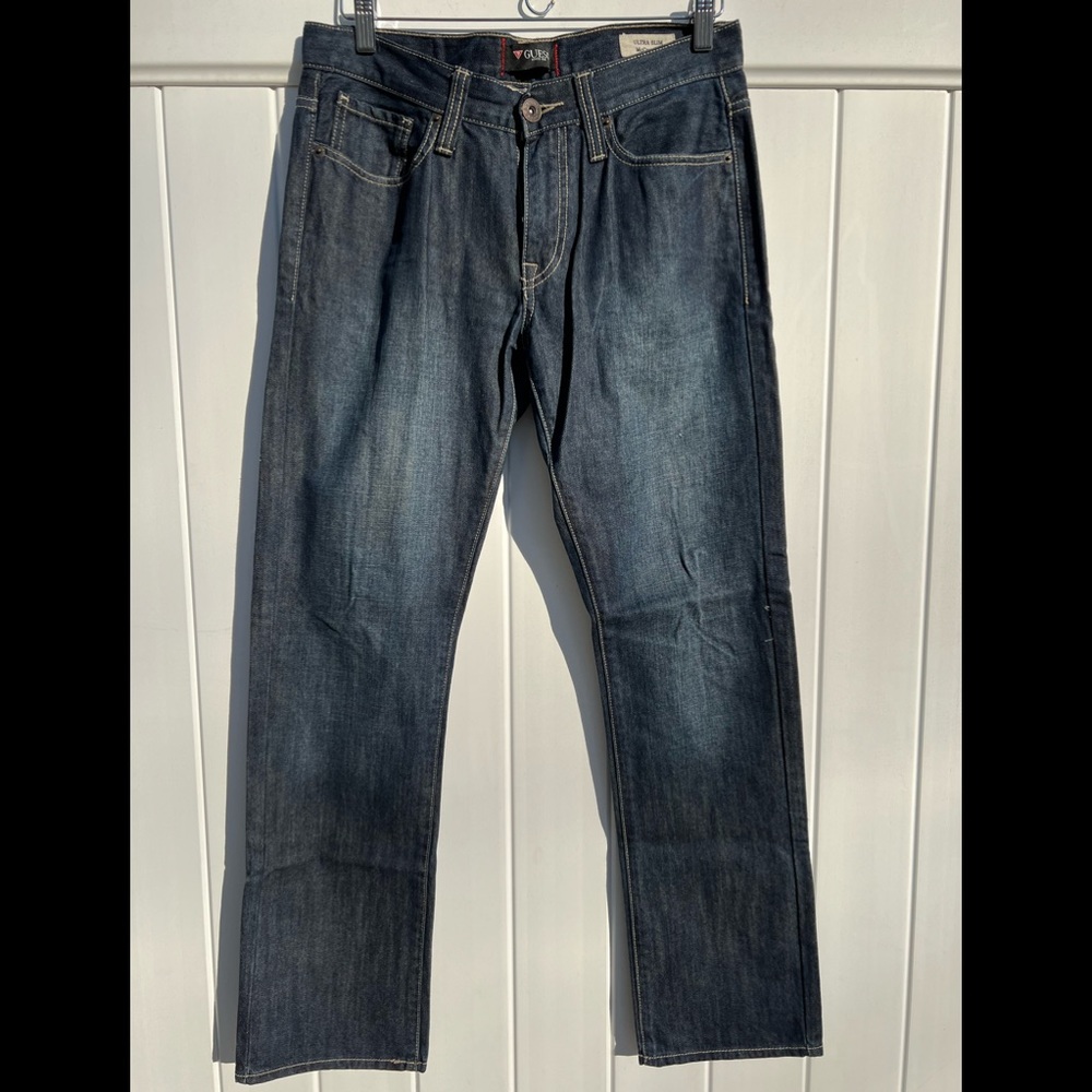 Guess Ultra Slim Mccrae Fit Dark Blue Jeans, 30